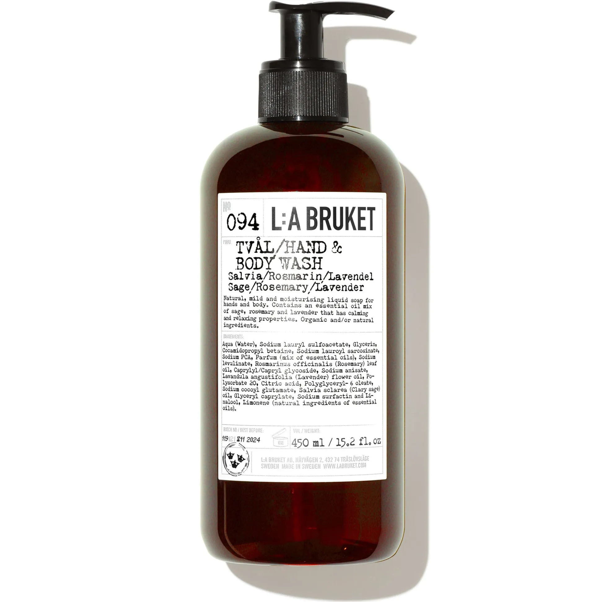 Hand & Body Wash Nettoyant Sauge Romarin Lavande 094